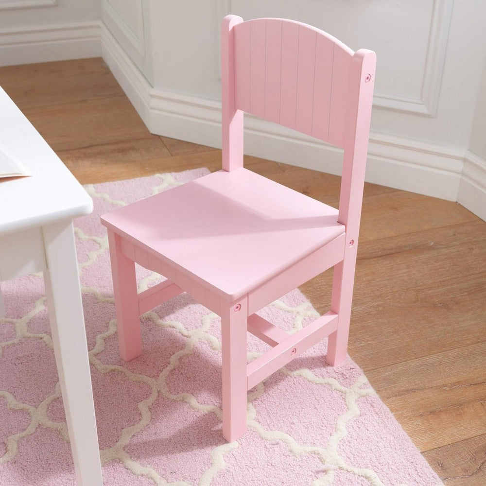 Homesmiths Kids' Wooden Table and 4 Pinewood Chairs Set, Durable and Stylish Furniture for Kids, Pastel Colors – Perfect Gift for Ages 3-8