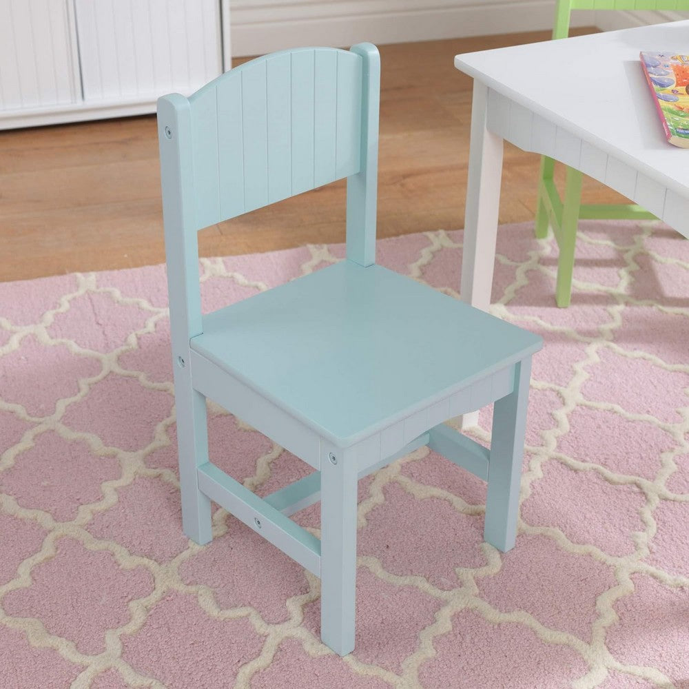 Homesmiths Kids' Wooden Table and 4 Pinewood Chairs Set, Durable and Stylish Furniture for Kids, Pastel Colors – Perfect Gift for Ages 3-8