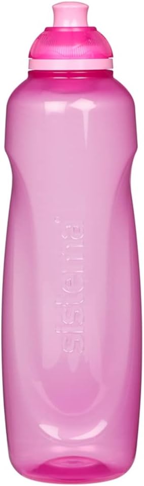 Sistema Helix Bottle in Polypropylene, Easy Grip, Portable and Durable Water Bottle, Assorted Colors, 600ml