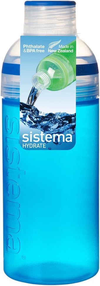 Sistema Trio Bottle, Lightweight, Hydration, LeakProof, Reusable water Bottle, Asstorted colors, 1 Piece - 580ml
