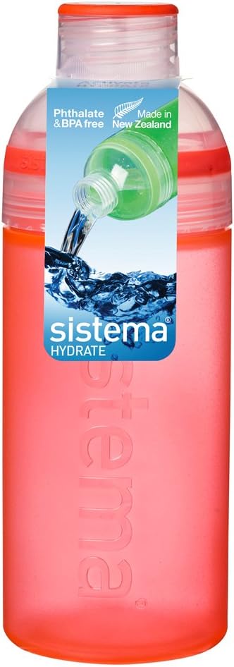 Sistema Trio Bottle, Lightweight, Hydration, LeakProof, Reusable water Bottle, Asstorted colors, 1 Piece - 580ml