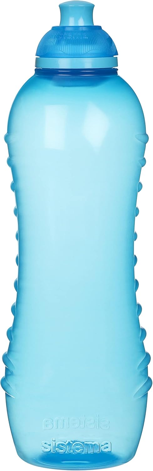 Sistema Twist 'n' Sip Squeeze Sports Water Bottle | Leakproof 620 ml BPA-Free Assorted Colours