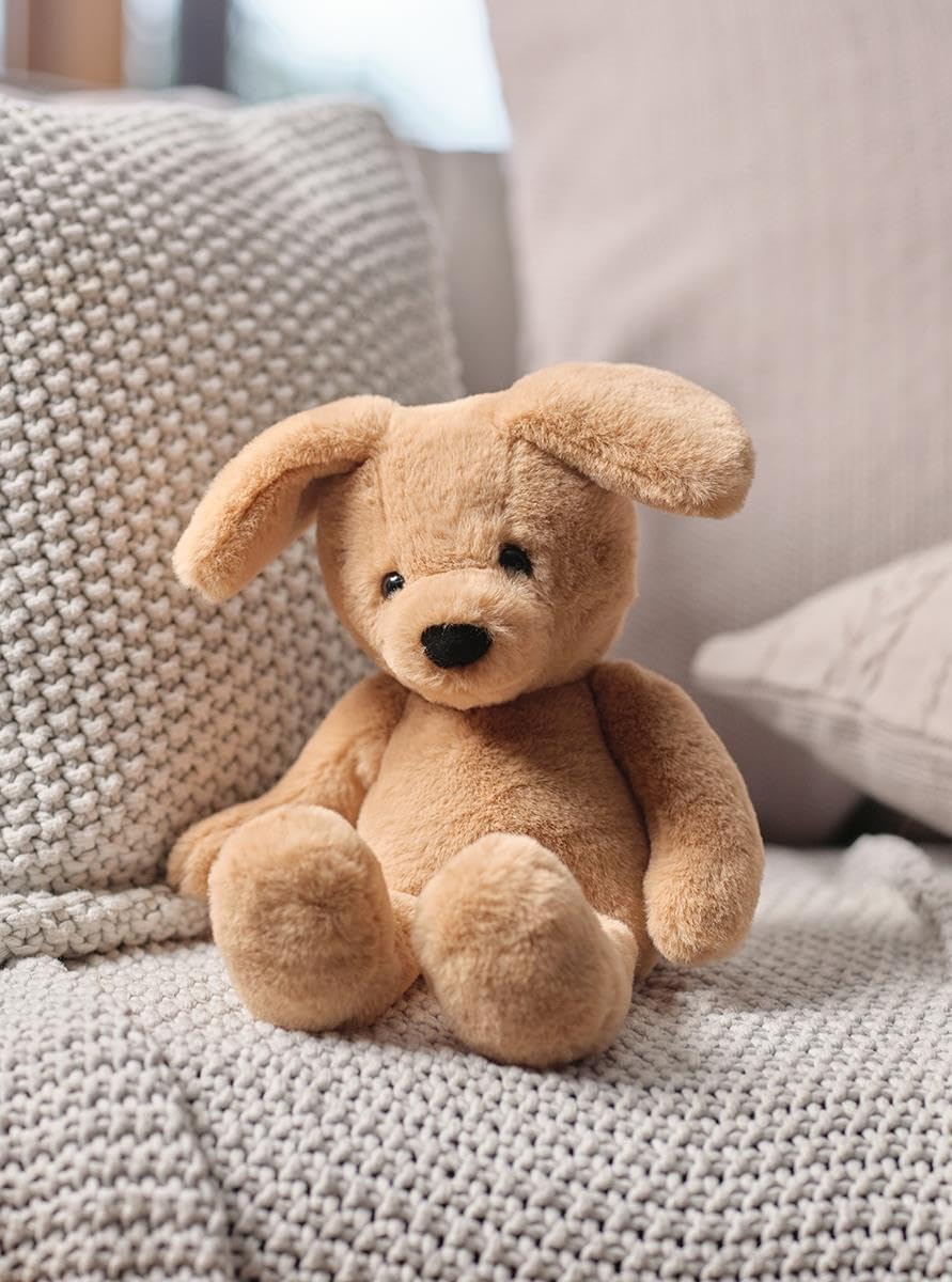 Charlie Bears Ruff Puppy Oatmeal Brown Medium, Charlie Bears Puppy, Medium Plush Toy, Oatmeal Brown Stuffed Animal, Ruff the Puppy