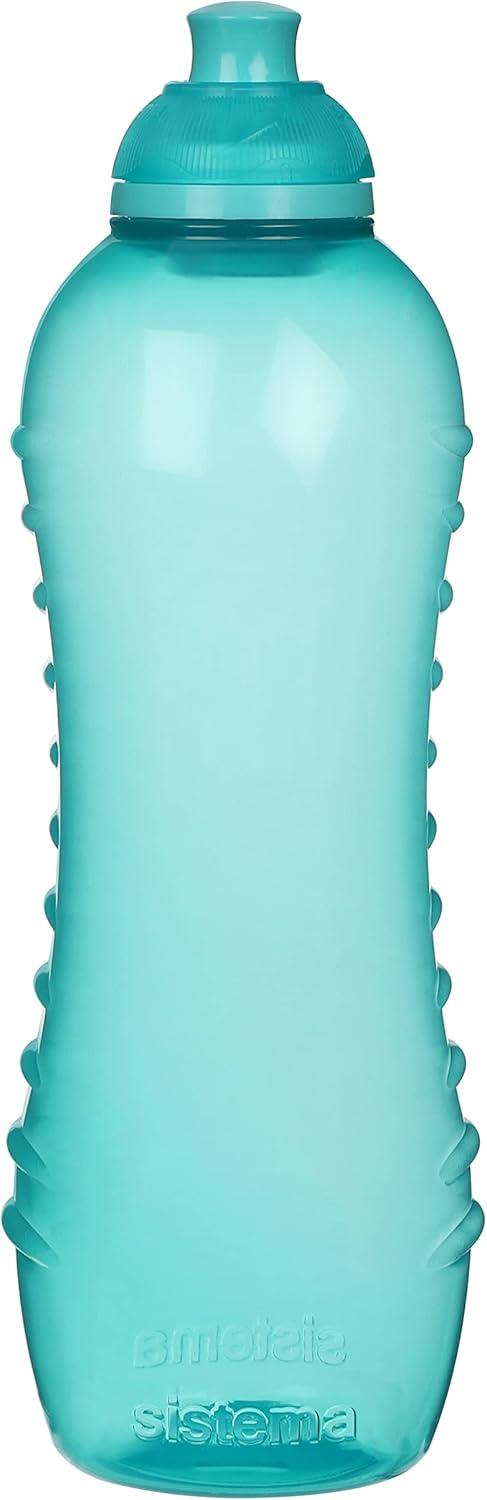 Sistema Twist 'n' Sip Squeeze Sports Water Bottle | Leakproof 620 ml BPA-Free Assorted Colours