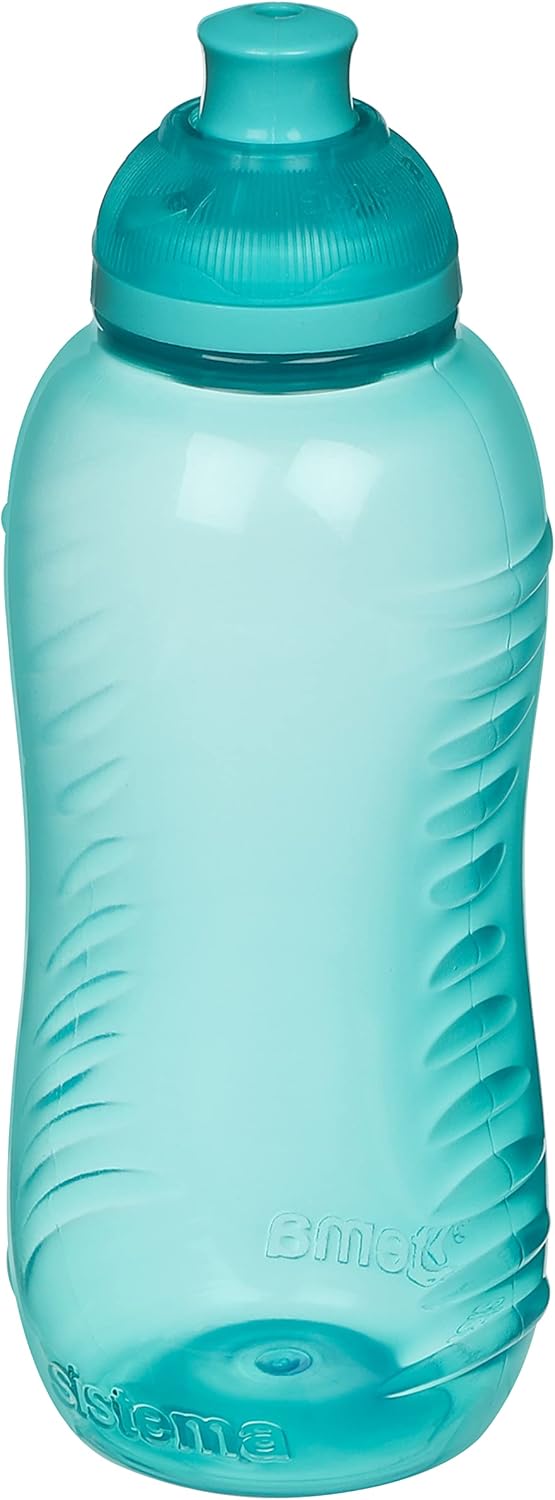 Sistema Twist 'n' Sip Squeeze Kids Water Bottle, Leakproof Water Bottle, 330 ml, BPA-Free, Assorted Colours