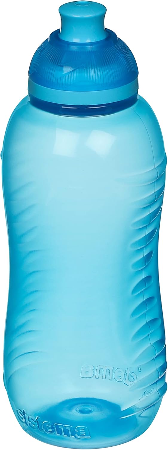 Sistema Twist 'n' Sip Squeeze Kids Water Bottle, Leakproof Water Bottle, 330 ml, BPA-Free, Assorted Colours