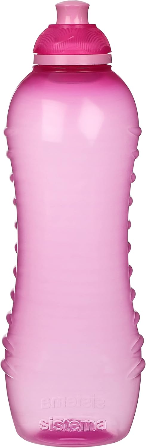 Sistema Twist 'n' Sip Squeeze Sports Water Bottle | Leakproof 620 ml BPA-Free Assorted Colours
