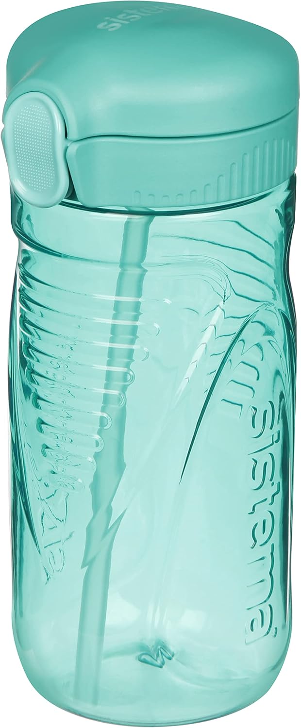 Sistema Hydrate Quick Flip Water Bottle | 520 ml | BPA Free Water Bottle with Straw | Recyclable with TerraCycle®| Assorted Colours