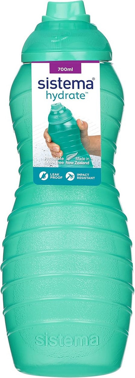 Sistema Davina Water Bottle, Portable, Drink Bottle, Lightweight, Travel-Friendly, Twist N Sip, Assorted 1 Piece, 700ML