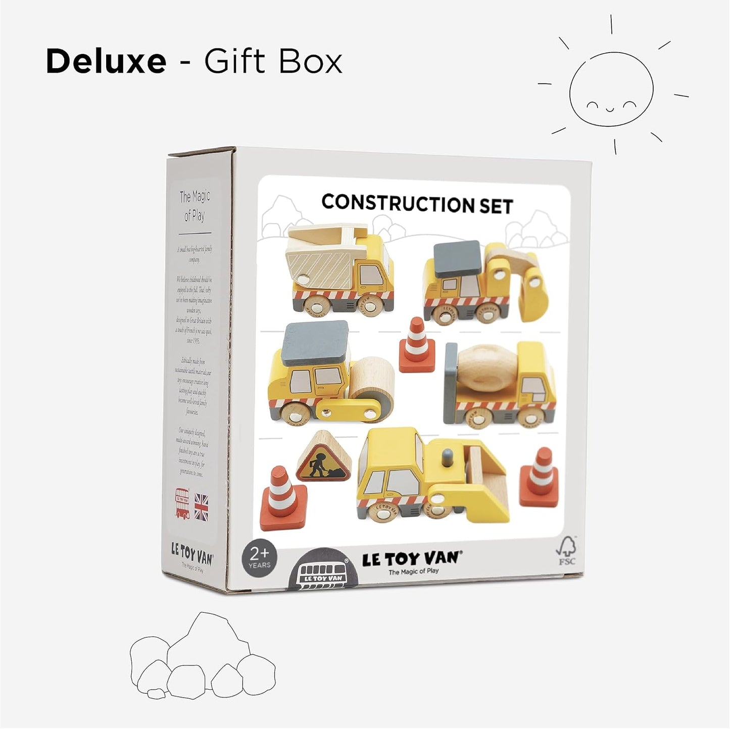 Le Toy Van Construction Toy Cars Trucks & Diggers 7 Pieces