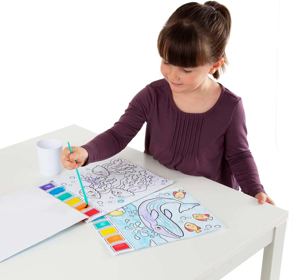 Melissa & Doug Paint with Water – Ocean Theme, Watercolor Painting Set for Kids, Non-Toxic, Creative Art Activity