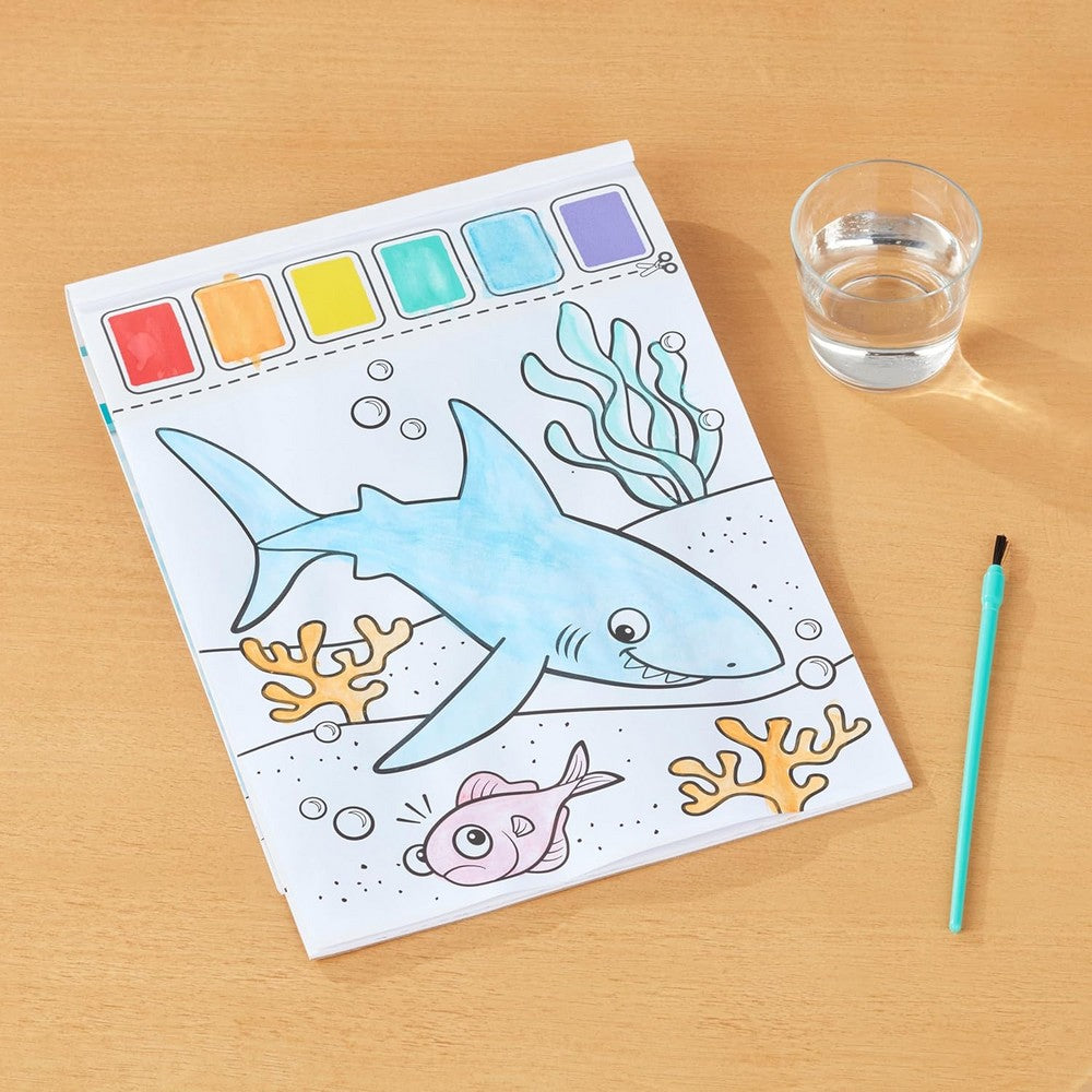 Melissa & Doug Paint with Water – Ocean Theme, Watercolor Painting Set for Kids, Non-Toxic, Creative Art Activity
