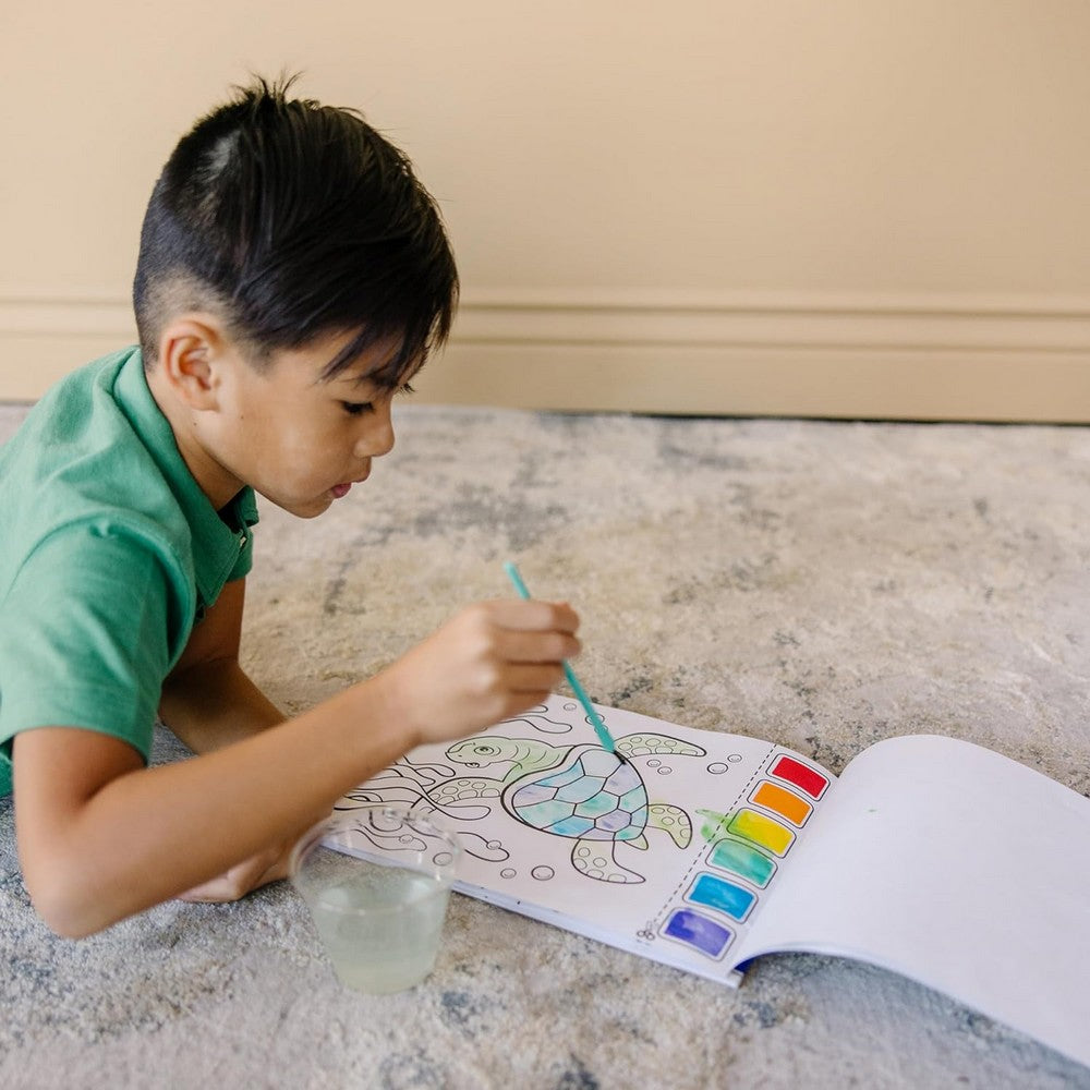 Melissa & Doug Paint with Water – Ocean Theme, Watercolor Painting Set for Kids, Non-Toxic, Creative Art Activity