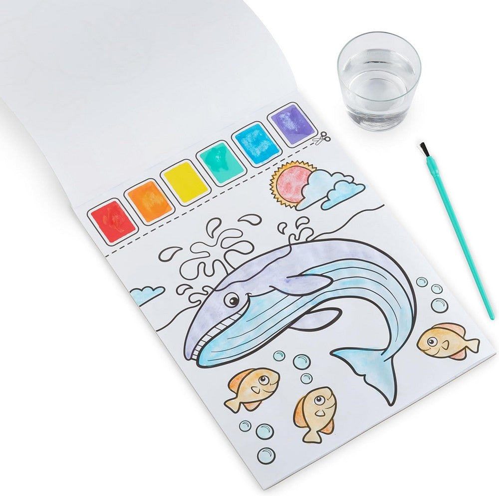 Melissa & Doug Paint with Water – Ocean Theme, Watercolor Painting Set for Kids, Non-Toxic, Creative Art Activity