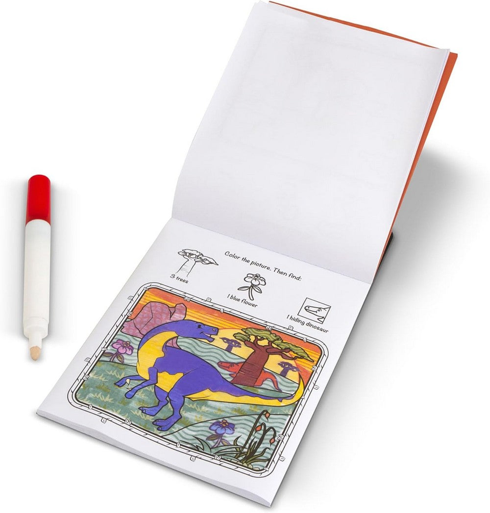 Melissa & Doug ColorBlast – Dinosaur-Themed Pictures with Built-In Pen, Mess-Free Color Pad for Kids, Creative Fun, Ideal for Ages 3+