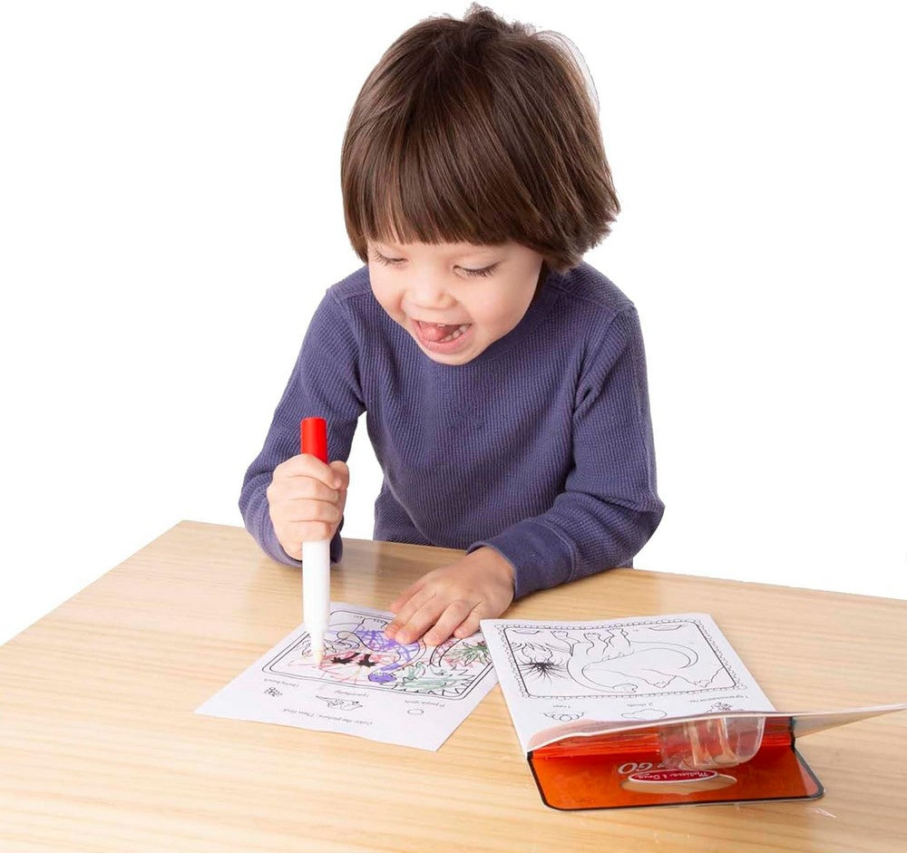 Melissa & Doug ColorBlast – Dinosaur-Themed Pictures with Built-In Pen, Mess-Free Color Pad for Kids, Creative Fun, Ideal for Ages 3+