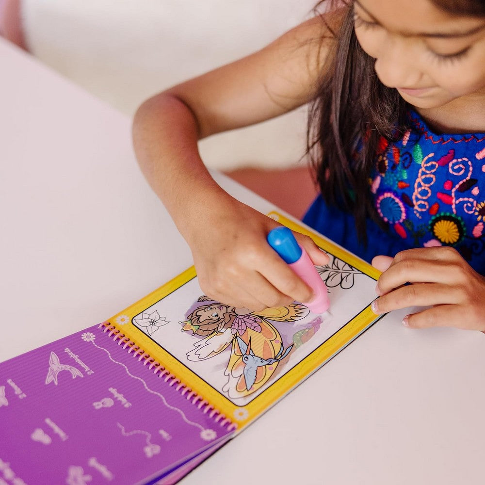 Melissa & Doug Water WOW – Fairy Tale Theme, 4 Reusable Water Reveal Activity Board for Kids with Refillable Water pen, Ideal for Ages 3+, Educational Fun