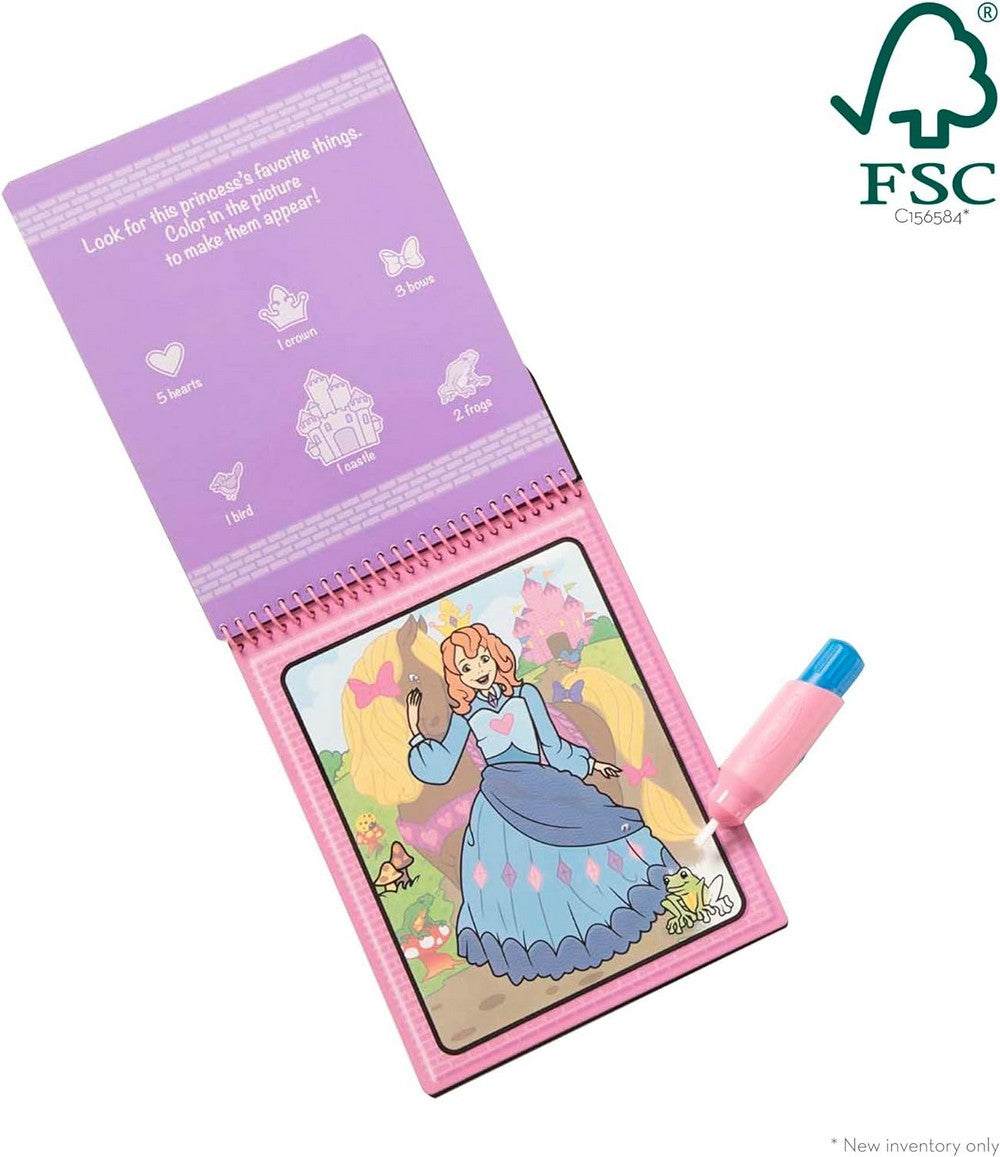 Melissa & Doug Water WOW – Fairy Tale Theme, 4 Reusable Water Reveal Activity Board for Kids with Refillable Water pen, Ideal for Ages 3+, Educational Fun