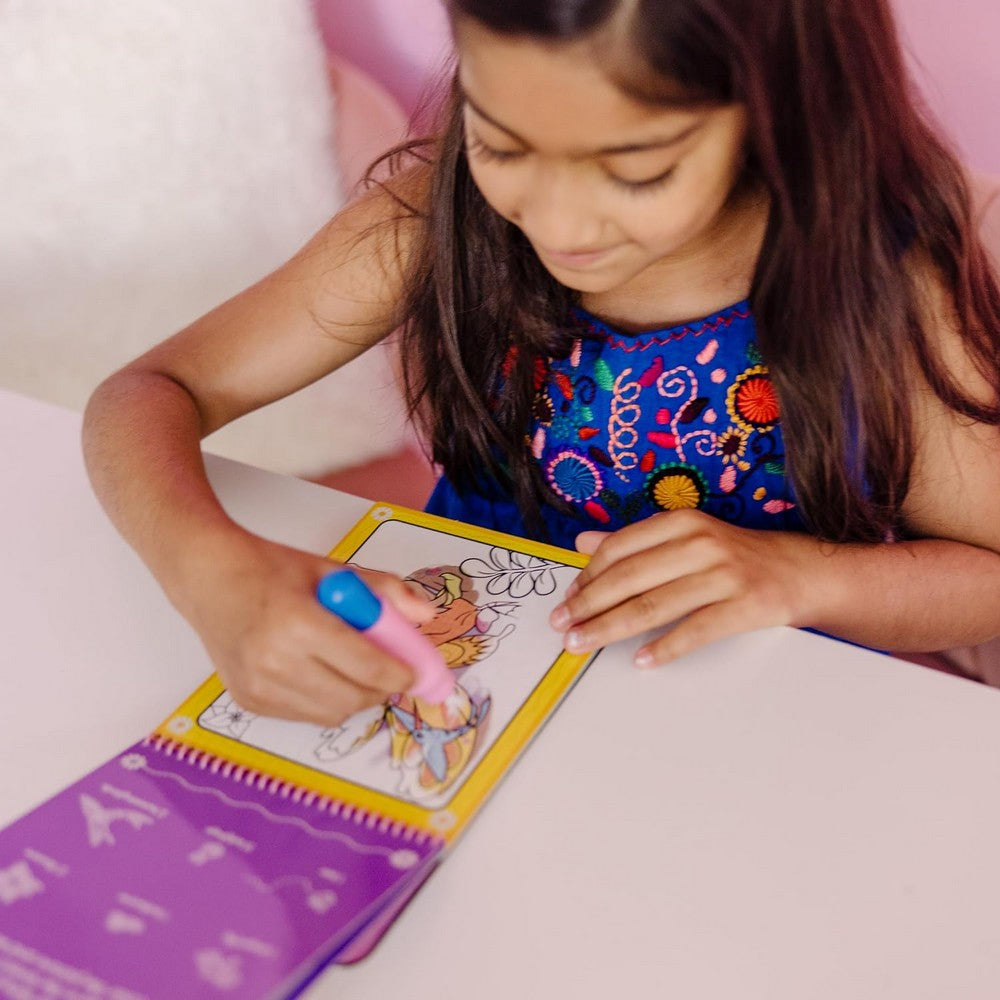 Melissa & Doug Water WOW – Fairy Tale Theme, 4 Reusable Water Reveal Activity Board for Kids with Refillable Water pen, Ideal for Ages 3+, Educational Fun
