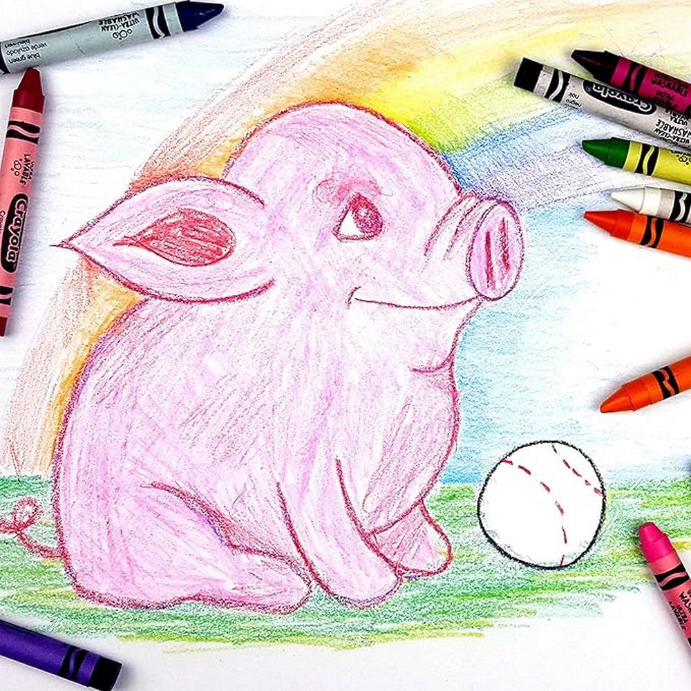 Crayola 48-Count Ultra-Clean Washable Crayons - Regular Size, Vibrant Colors, Ideal for Kids, Art Supplies, Creative Projects