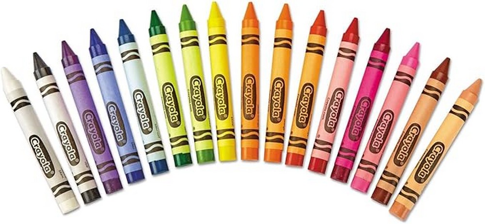 Crayola 16-Count Large Crayons - Lift Lid Box, Vibrant Colors, Easy to Grip, Ideal for Kids, Classroom Supplies, Mess-Free
