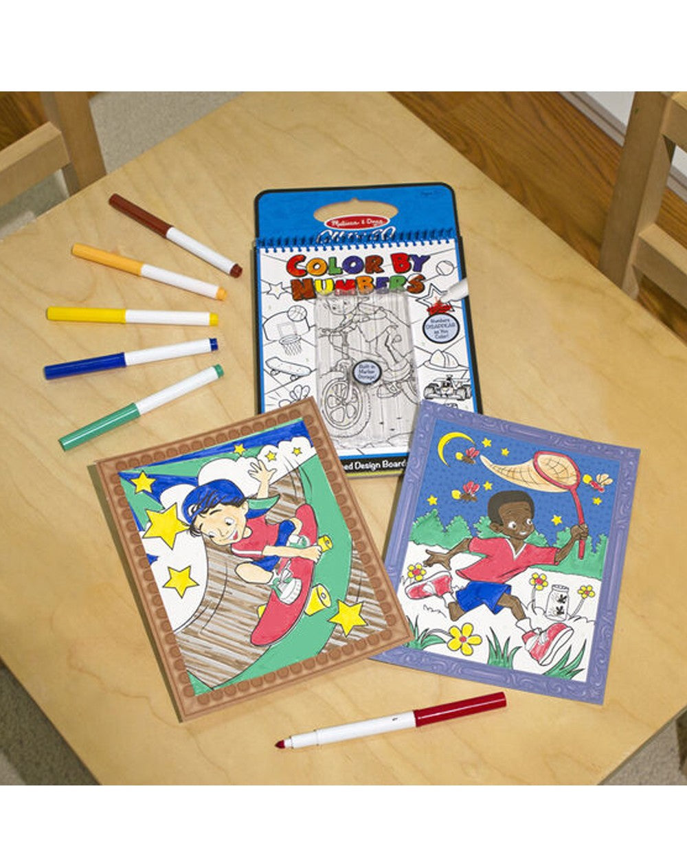 Melissa & Doug Color By Numbers – Blue Theme, Fun and Educational Activity for Kids, Non-Toxic, Ideal for Ages 3+, Creative Art and Learning