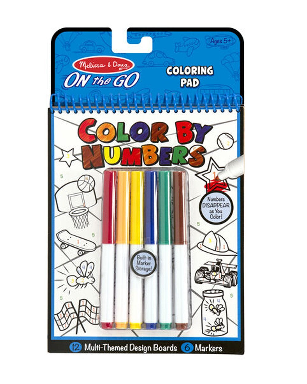 Melissa & Doug Color By Numbers – Blue Theme, Fun and Educational Activity for Kids, Non-Toxic, Ideal for Ages 3+, Creative Art and Learning