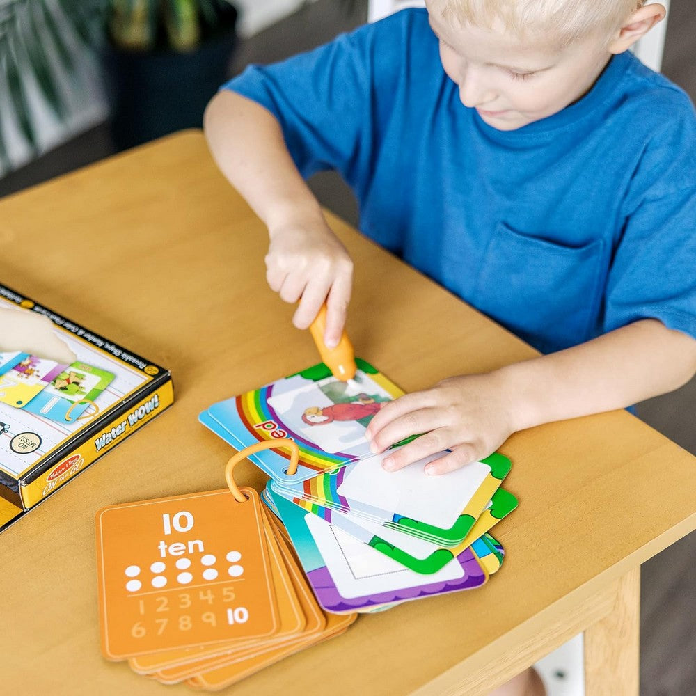 Melissa & Doug Water WOW! Splash Cards – Shapes, Numbers & Colors Theme, Reusable Water Reveal Activity Cards for Kids, Ideal for Ages 3+