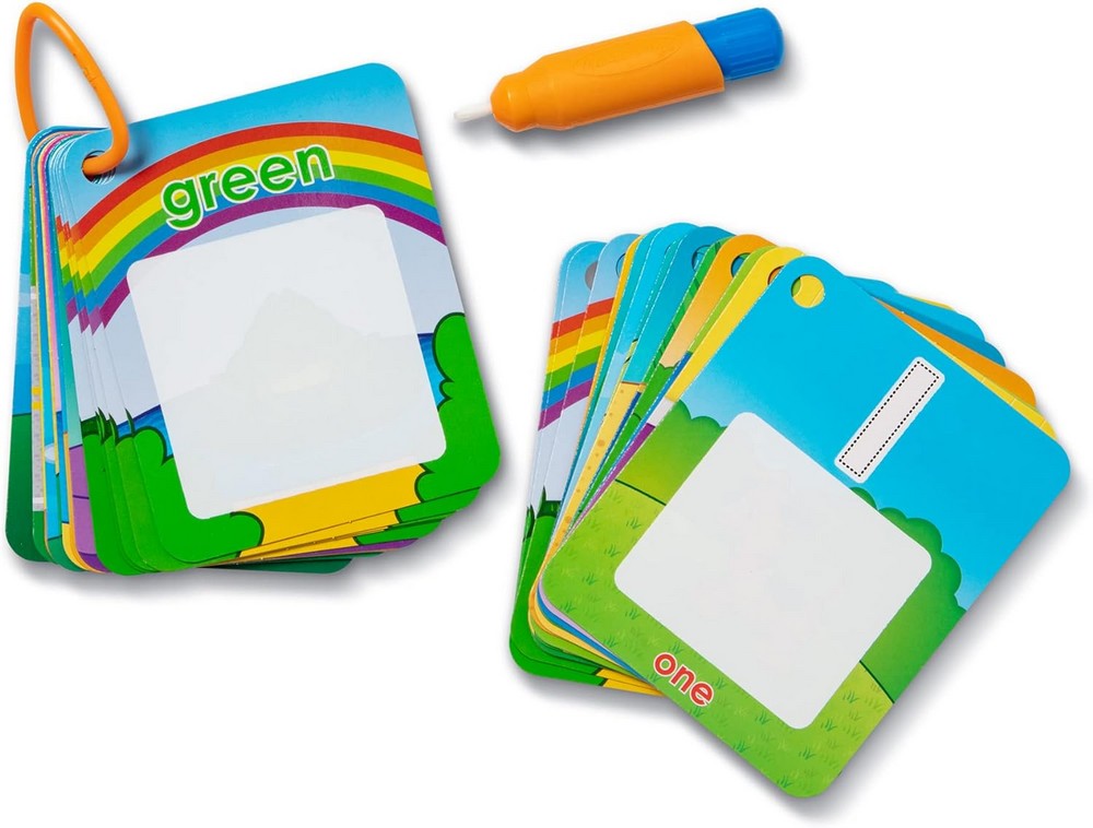 Melissa & Doug Water WOW! Splash Cards – Shapes, Numbers & Colors Theme, Reusable Water Reveal Activity Cards for Kids, Ideal for Ages 3+