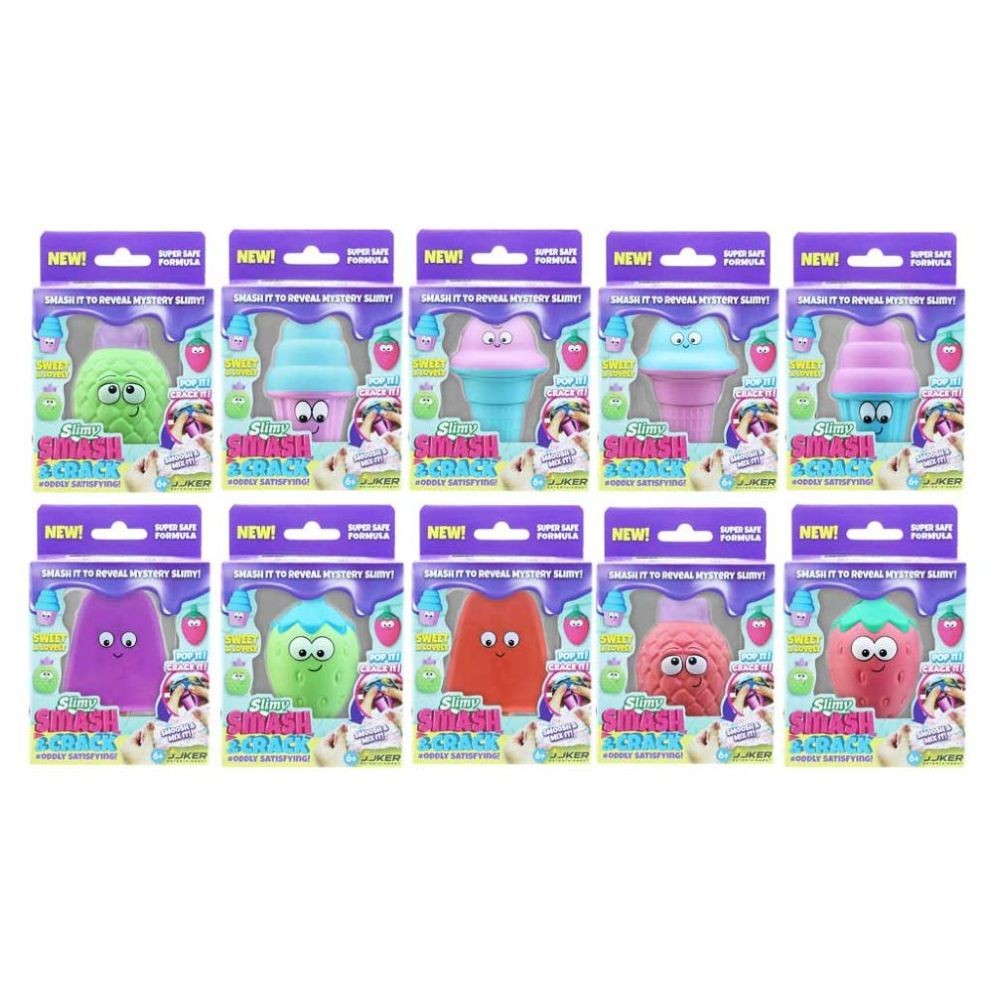 Slimy Smash & Crack – Fun and Squishy Stress Relief Toy, Ideal for Kids and Adults, Tactile Sensory Play, Fun Stress Ball, Assorted 1 Piece22.00