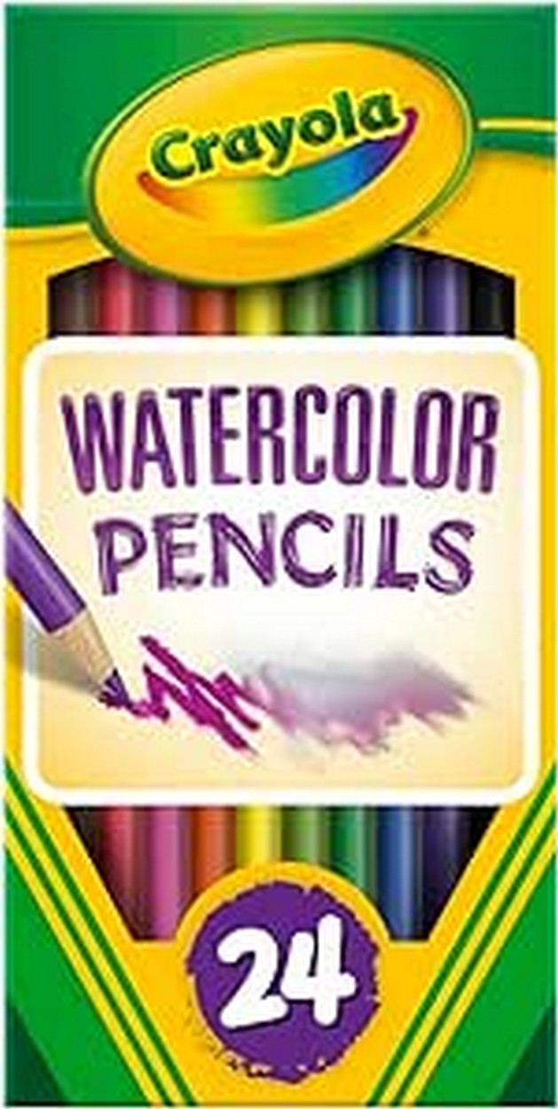 Crayola Watercolor Pencils, Vibrant Colors, Ideal for Art Projects, Creative Supplies, Drawing & Painting,Pre-Sharpened, Fine Tip - Pack of 24