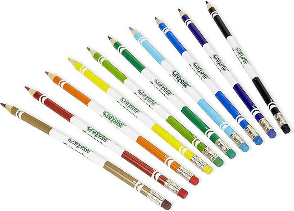Crayola Erase Color Pencils, Pack of 10 - Vibrant Colors, Ideal for School, Art Projects, Creative Supplies, Easy to Sharpen, Multi-Use Pencils