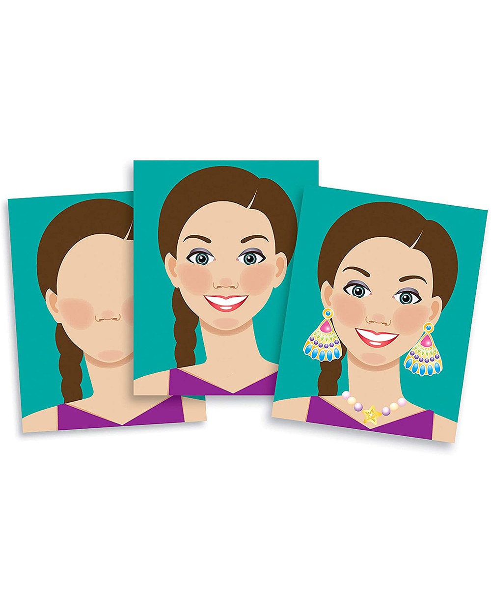 Melissa & Doug Make a Face Fashion Faces Sticker Pad – Creative Sticker Play for Kids, Design Your Own Fashionable Faces, Ideal for Ages 3+, Educational and Fun Activity