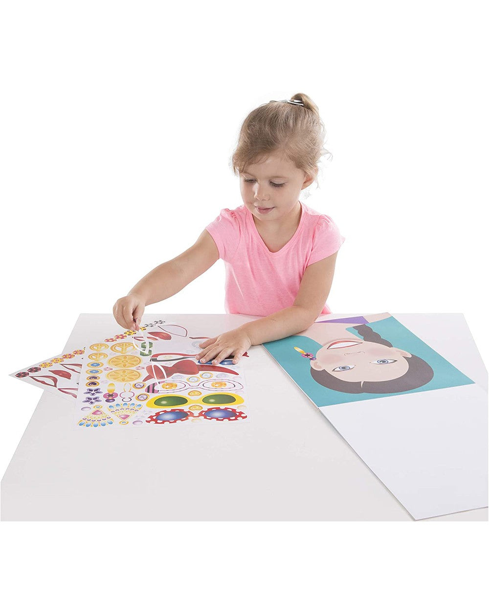 Melissa & Doug Make a Face Fashion Faces Sticker Pad – Creative Sticker Play for Kids, Design Your Own Fashionable Faces, Ideal for Ages 3+, Educational and Fun Activity