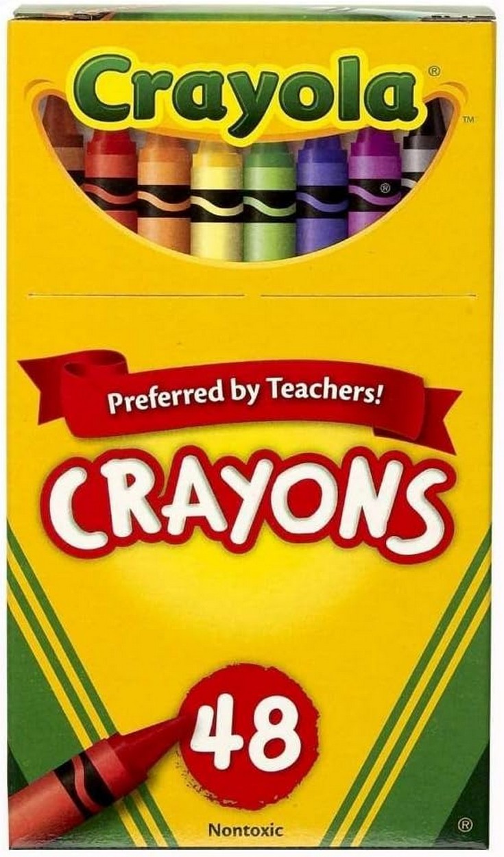 Crayola 48-Piece Crayons Non-Peggable - Vibrant Colors, Ideal for Kids, Art Supplies, Creative Projects, Drawing, Coloring Set