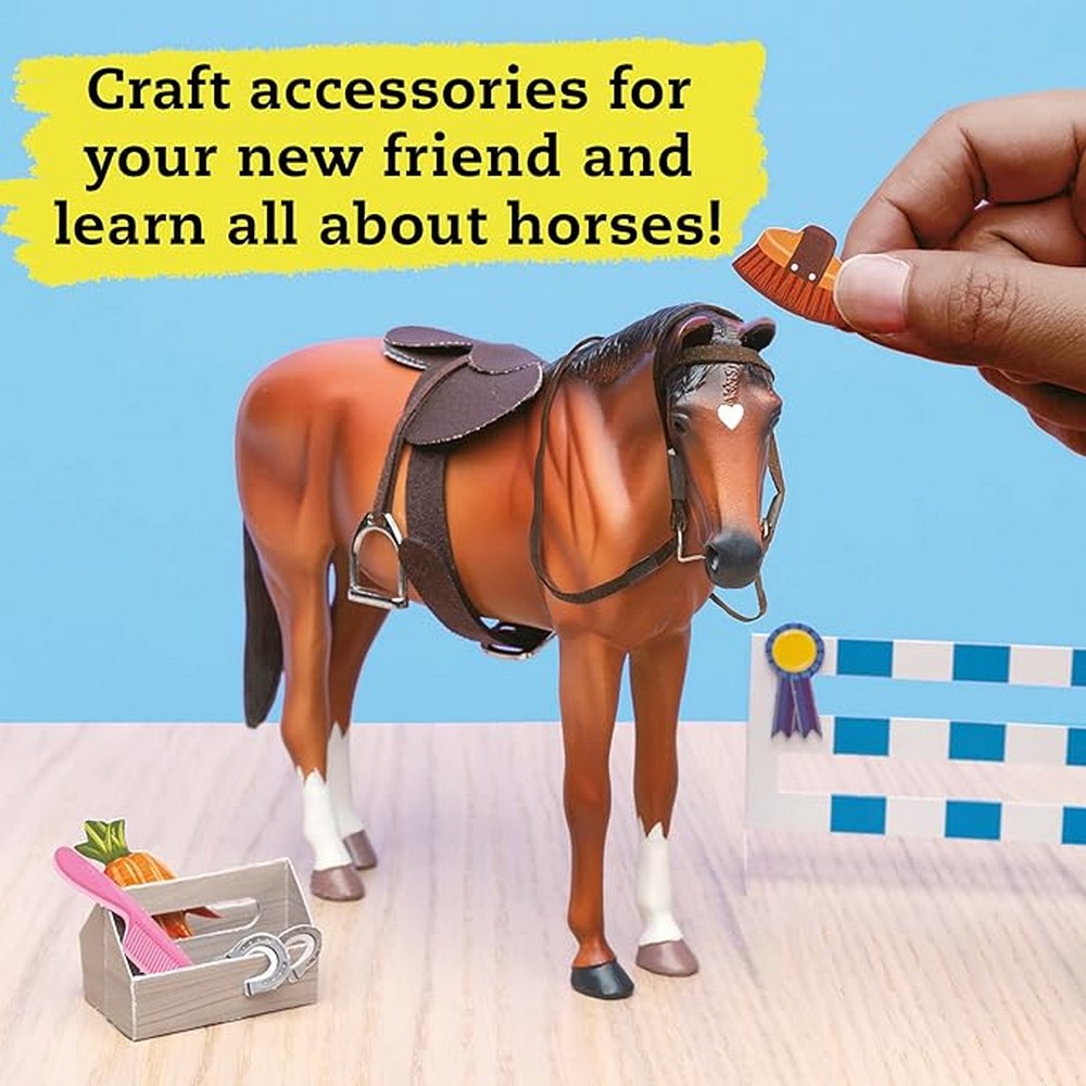 Kultz Wild About Horses Creative Horse-Themed Craft Kit for Kids with Materials to Make Horse Art and Projects and 36 page Boook, Ideal for Ages 6+