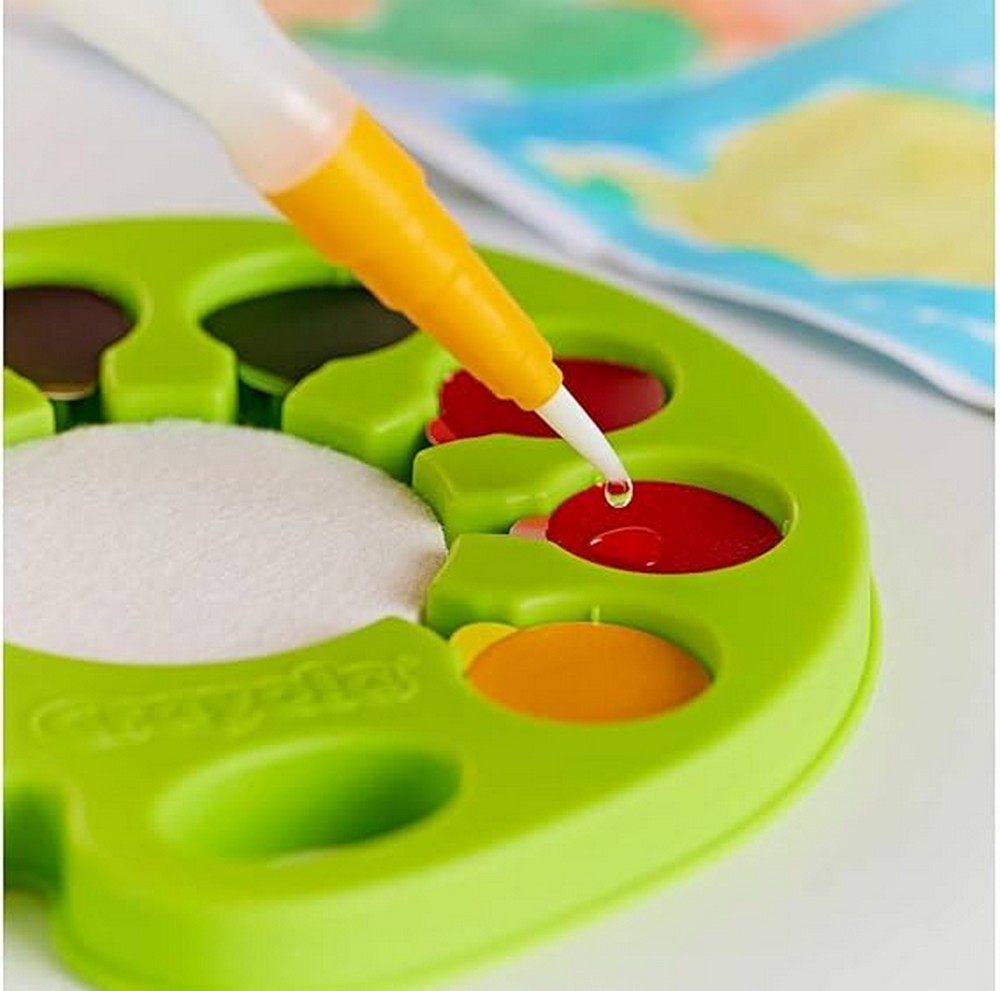 Crayola Pop & Paint Washable Watercolor Palette - Vibrant Colors, Kids Art Supplies, Washable Paint, Creative Projects, Compact Design, Gift Set, Fun for Children