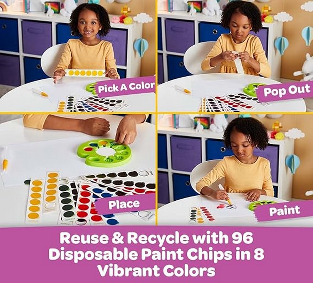 Crayola Pop & Paint Washable Watercolor Palette - Vibrant Colors, Kids Art Supplies, Washable Paint, Creative Projects, Compact Design, Gift Set, Fun for Children