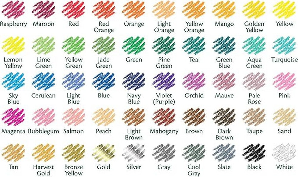 Crayola Colored Pencils Long - Vibrant Colors, Ideal for Kids, Art Supplies, Creative Projects, Classroom Essentials, Easy to Sharpen, Gift Set, Pack of 50