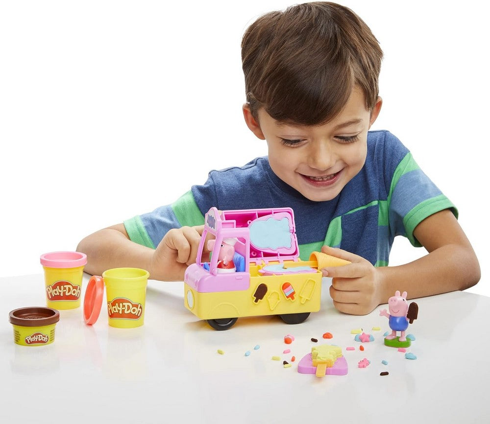Play-Doh Peppa Pig Ice Cream Truck Playset - Kids Creative Toy, Peppa Pig Figures, Fun Ice Cream Making, Non-Toxic Modeling Clay, Sensory Play, Kids Activity, Gift for Children, Pretend Play