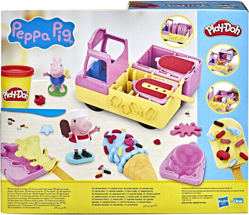 Play-Doh Peppa Pig Ice Cream Truck Playset - Kids Creative Toy, Peppa Pig Figures, Fun Ice Cream Making, Non-Toxic Modeling Clay, Sensory Play, Kids Activity, Gift for Children, Pretend Play