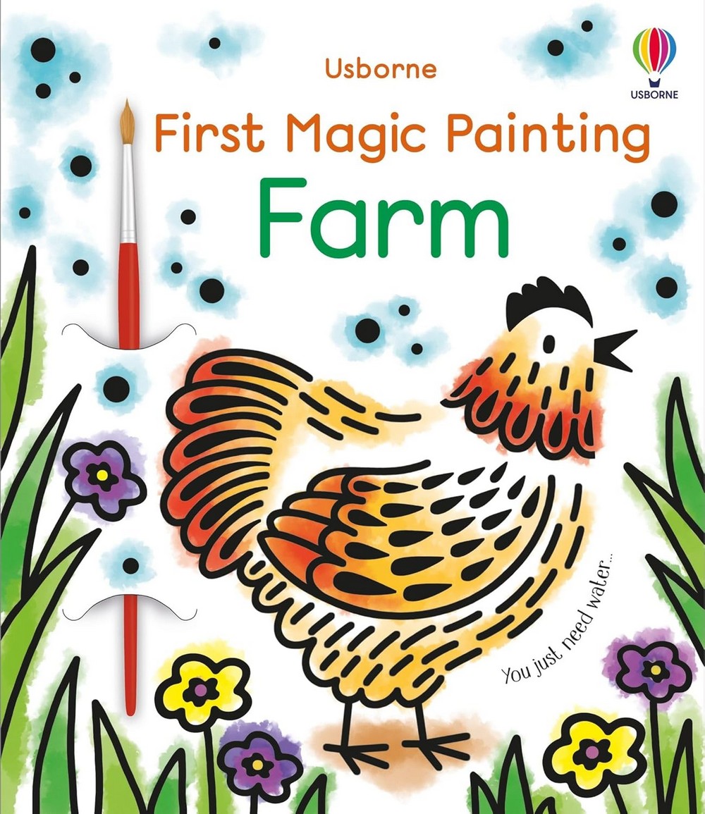 Usborne First Magic Painting Farm – Fun Watercolor Painting, Interactive Farm Animal Art, Ages 3+, Easy Painting for Kids, Creative Activity, Learning About Animals
