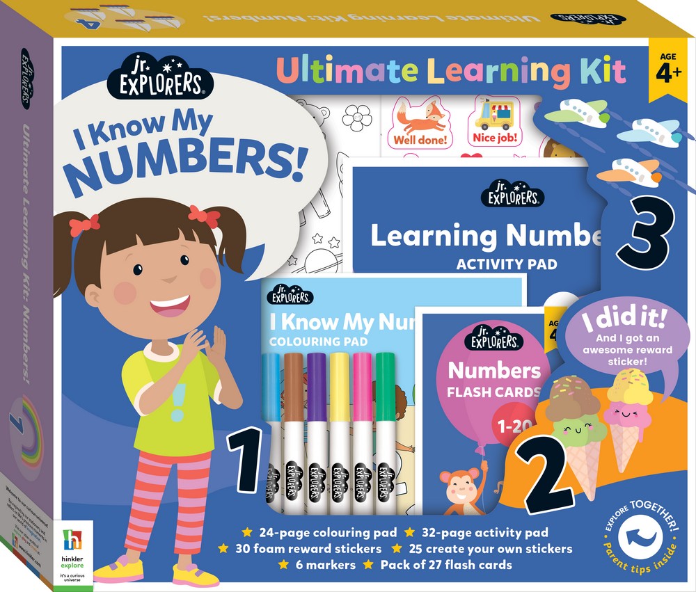 Hinkler Junior Explorers Ultimate Activity Kit I Did It Numbers - Fun and Interactive Learning Kit for Toddlers, Build Number Recognition, Counting Skills, and Early Math Development