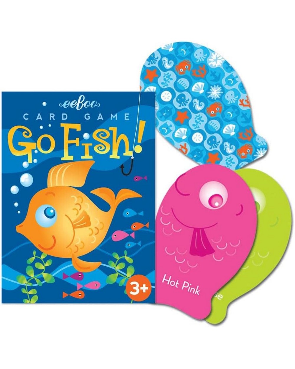 eeBoo Color Go Fish Playing Cards – Fun Family Card Game, Educational for Kids, Colorful Illustrated Deck