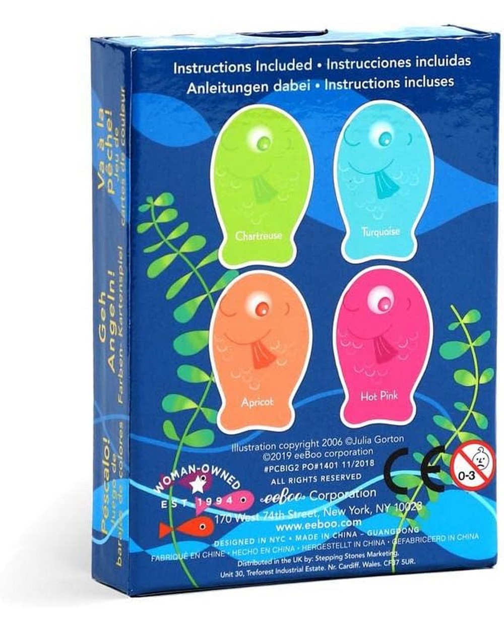 eeBoo Color Go Fish Playing Cards – Fun Family Card Game, Educational for Kids, Colorful Illustrated Deck