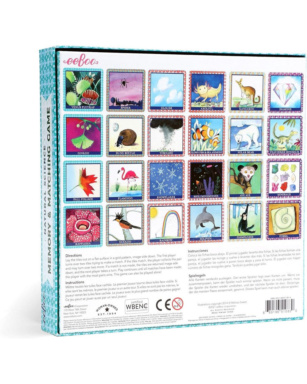 eeBoo Natural Science Matching Game – Educational Card Game for Kids, Fun Learning Activity, Nature-Themed, Family-Friendly