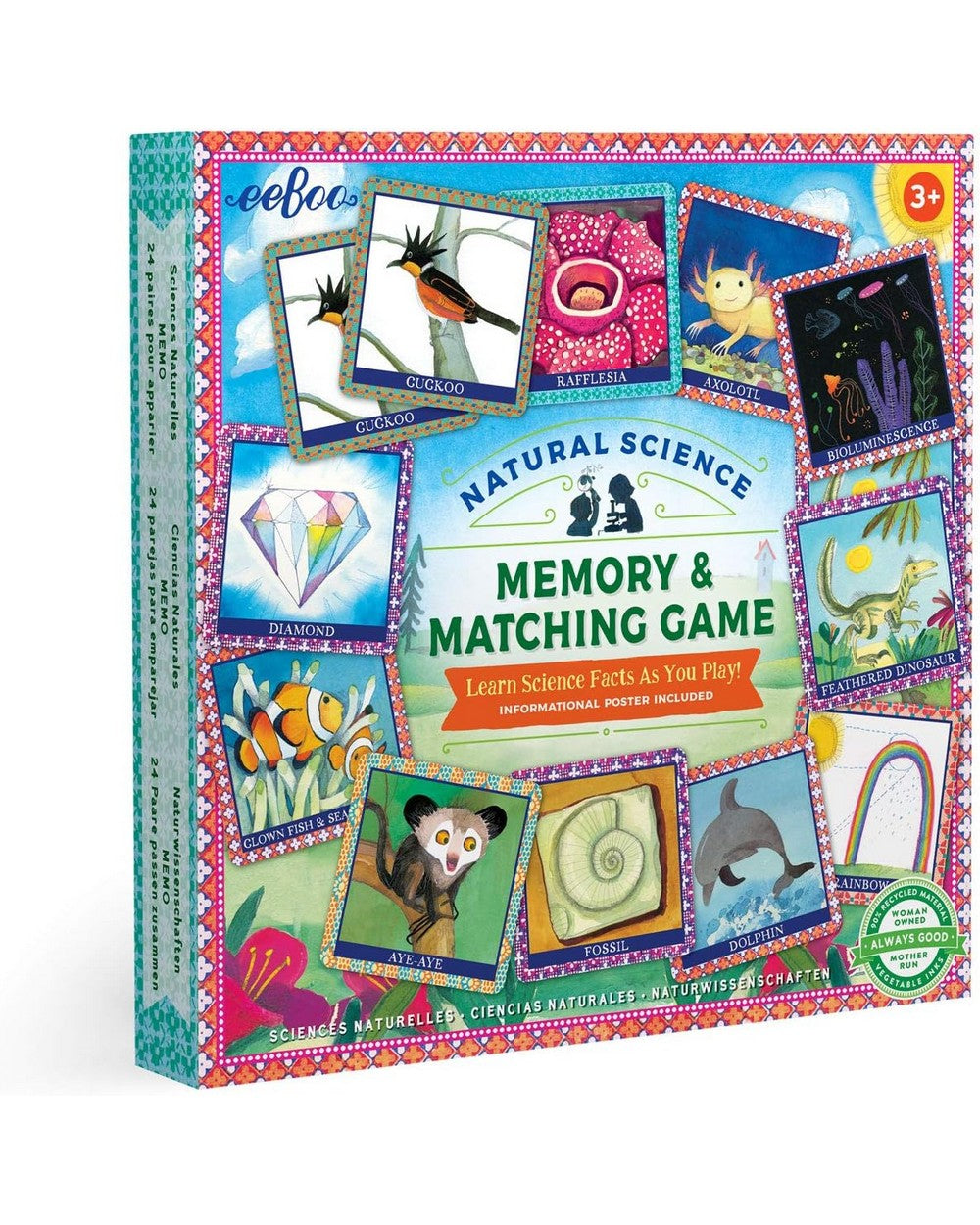 eeBoo Natural Science Matching Game – Educational Card Game for Kids, Fun Learning Activity, Nature-Themed, Family-Friendly