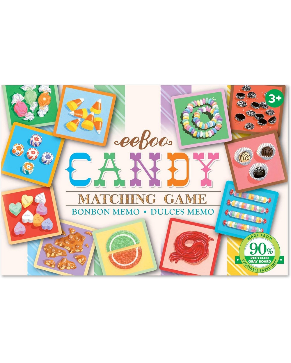eeBoo Candy Little Matching Game – Fun and Educational Memory Game for Kids, Colorful Candy-Themed