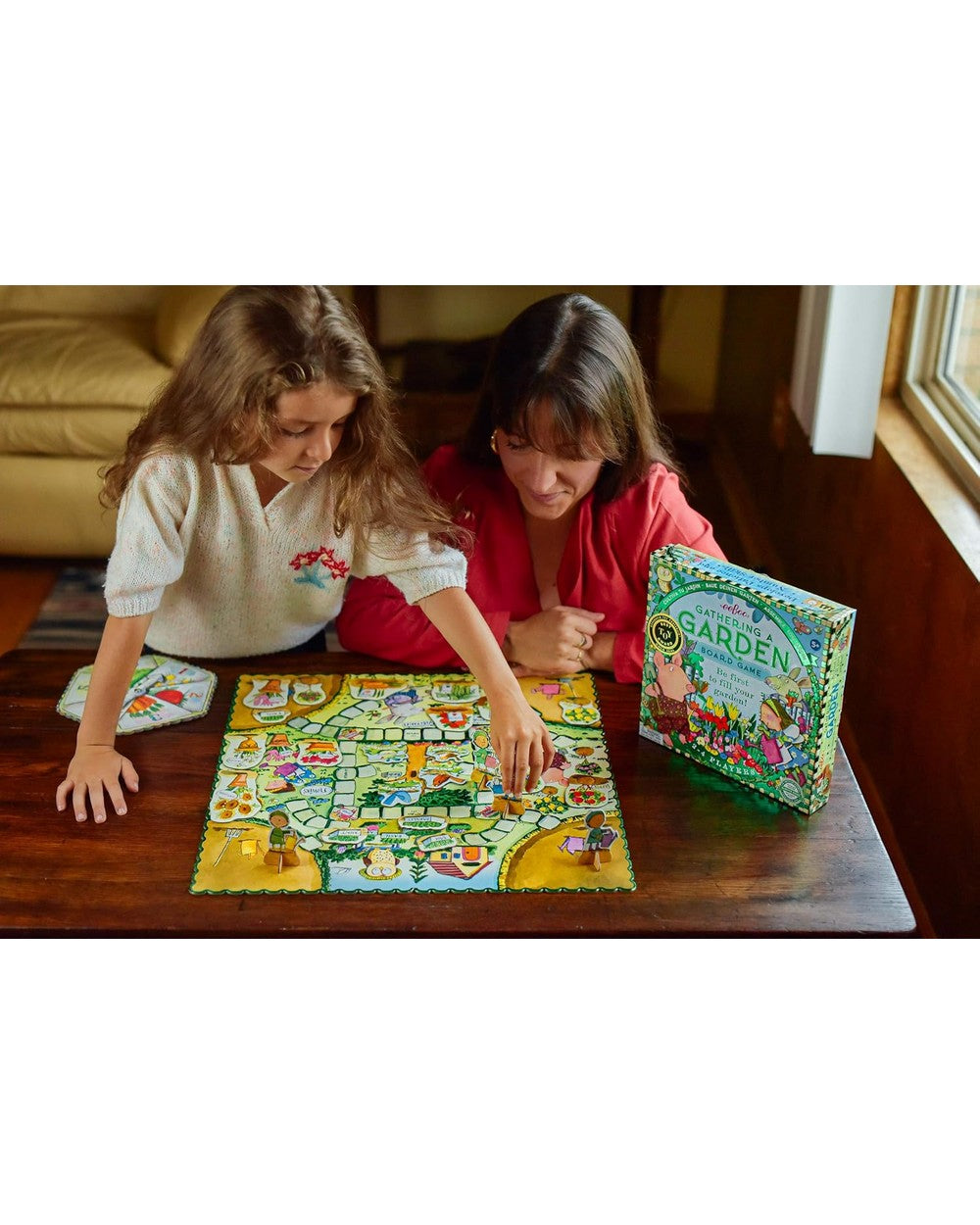 eeBoo Gathering a Garden Foil Board Game – Fun Family Game, Educational for Kids, Nature-Themed, Interactive Play for 2-4 Players