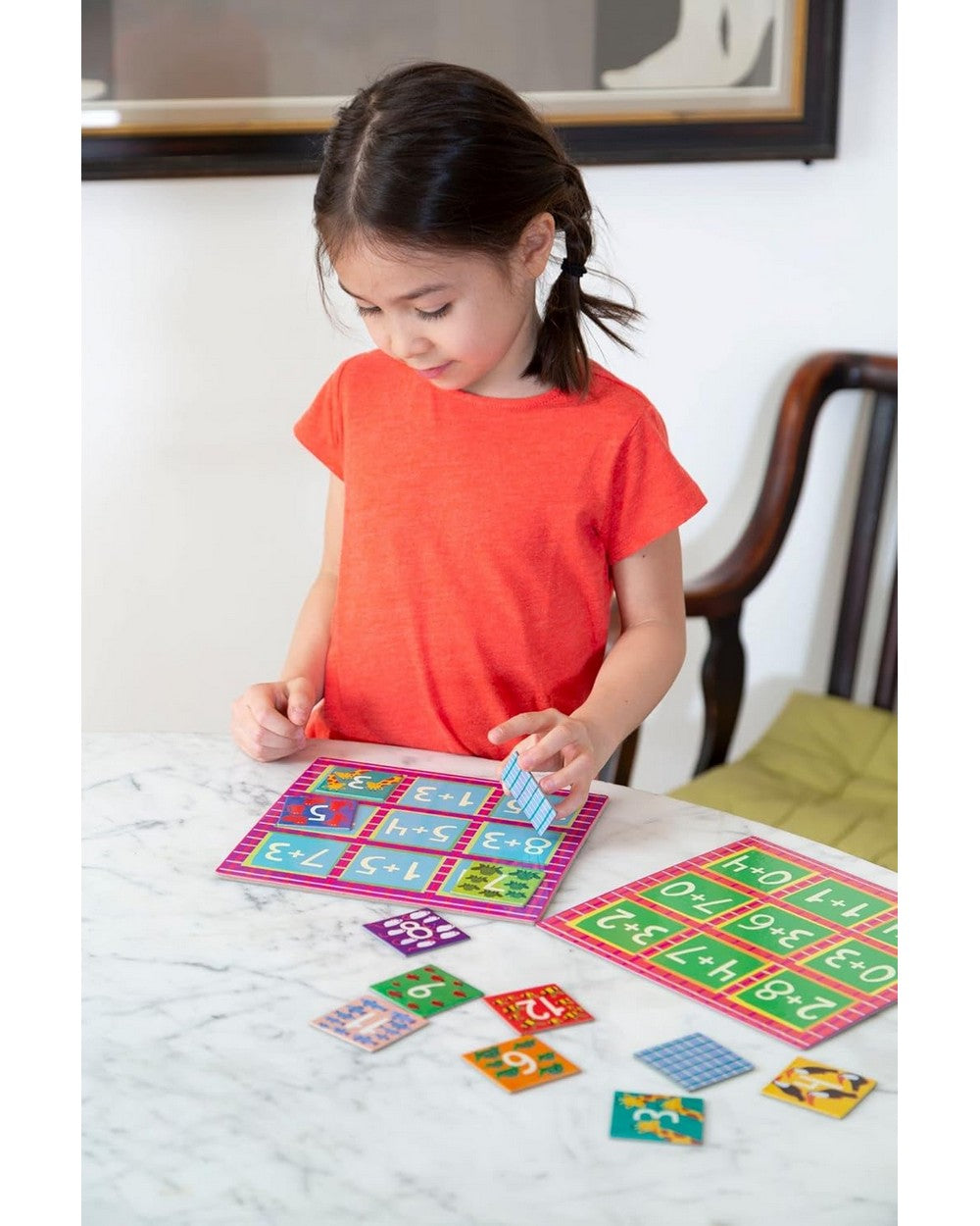 eeBoo Simple Math Bingo – Educational Family Game, Fun Math Learning for Kids, Interactive Play, Math Skills Development